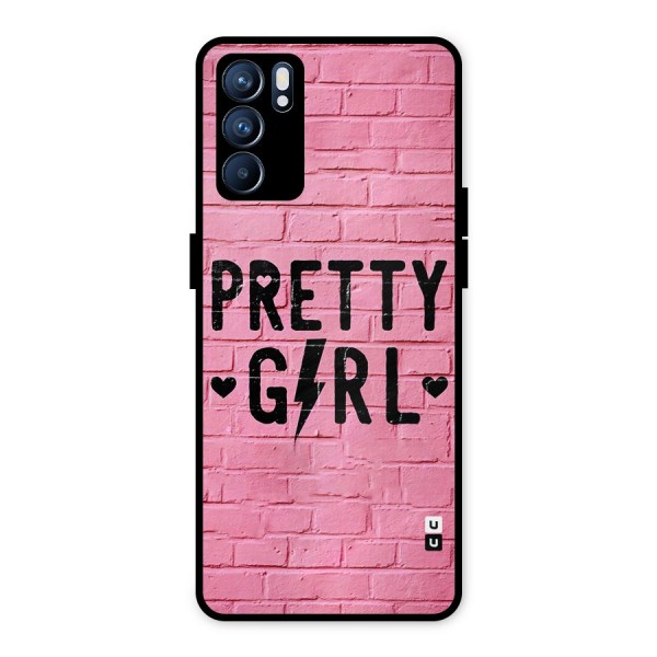 Pretty Girl Wall Metal Back Case for Oppo Reno6 5G