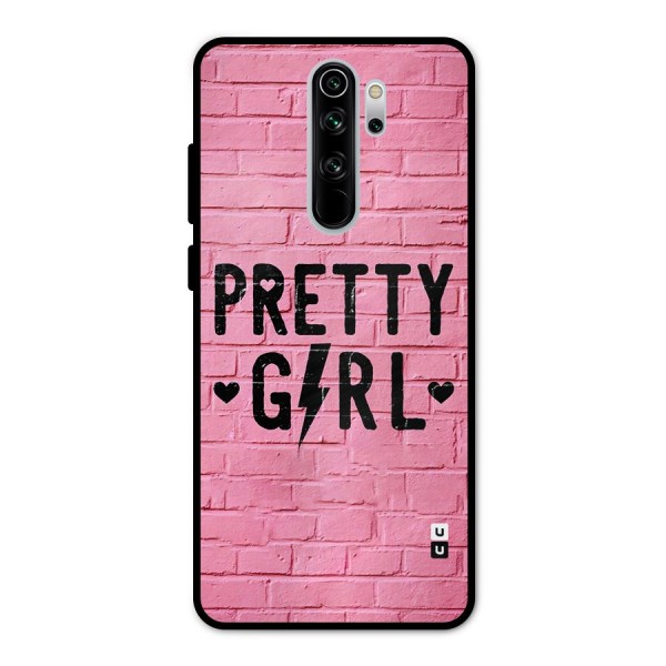 Pretty Girl Wall Metal Back Case for Redmi Note 8 Pro
