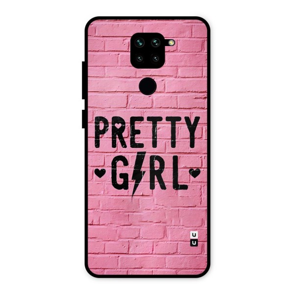 Pretty Girl Wall Metal Back Case for Redmi Note 9