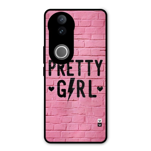 Pretty Girl Wall Metal Back Case for Vivo V50e