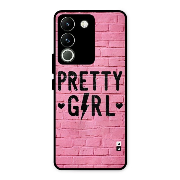 Pretty Girl Wall Metal Back Case for Vivo Y200
