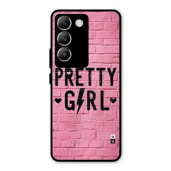 Pretty Girl Wall Metal Back Case for Vivo Y200e
