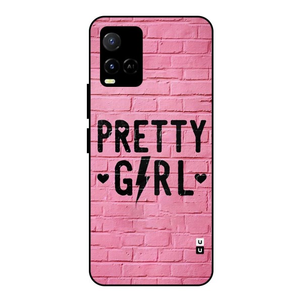 Pretty Girl Wall Metal Back Case for Vivo Y21G
