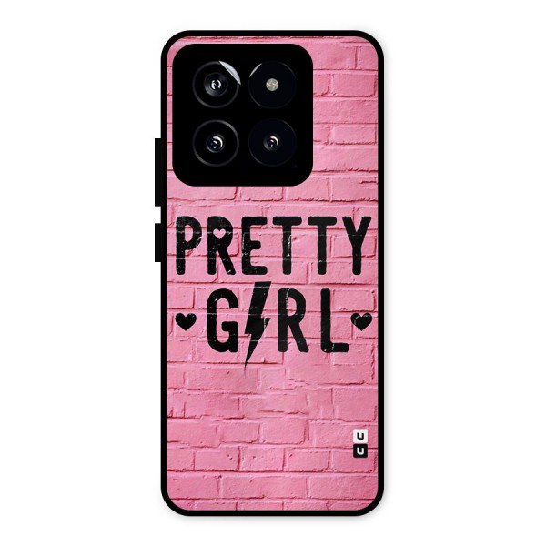 Pretty Girl Wall Metal Back Case for Xiaomi 14