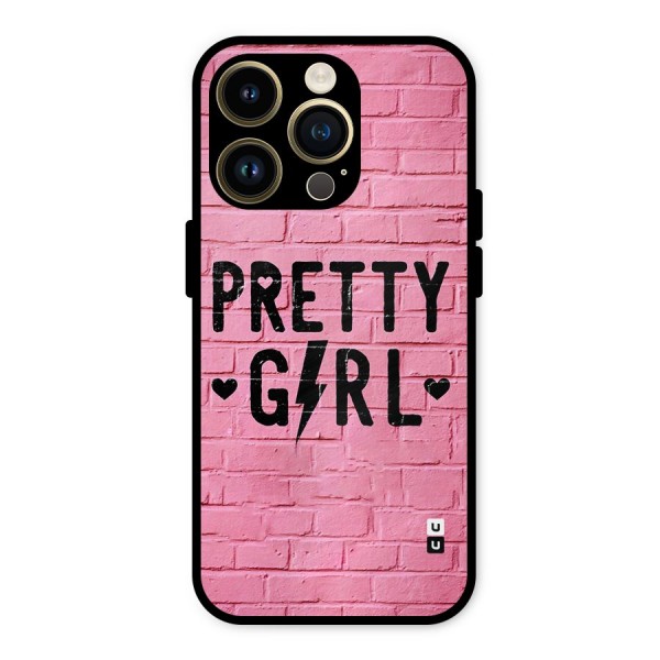 Pretty Girl Wall Metal Back Case for iPhone 14 Pro
