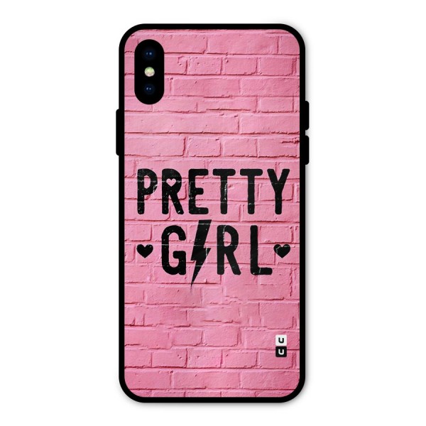 Pretty Girl Wall Metal Back Case for iPhone X