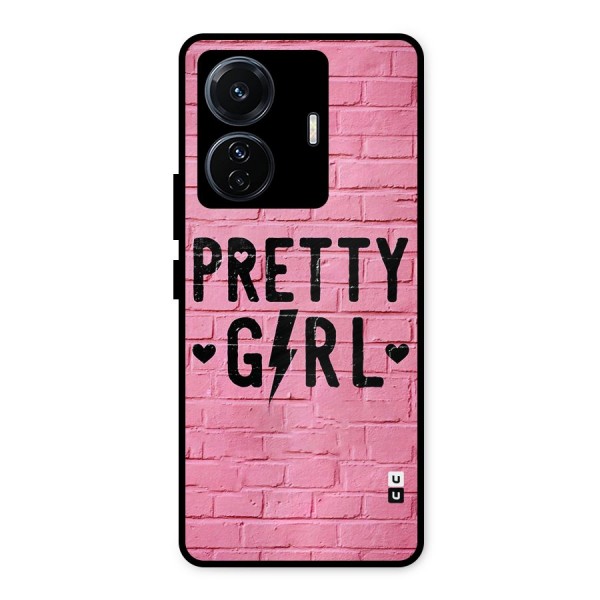 Pretty Girl Wall Metal Back Case for iQOO Z6