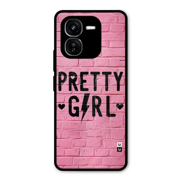 Pretty Girl Wall Metal Back Case for iQOO Z9x