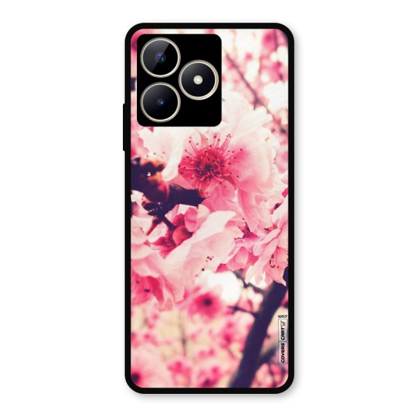 Pretty Pink Flowers Metal Back Case for Realme C53