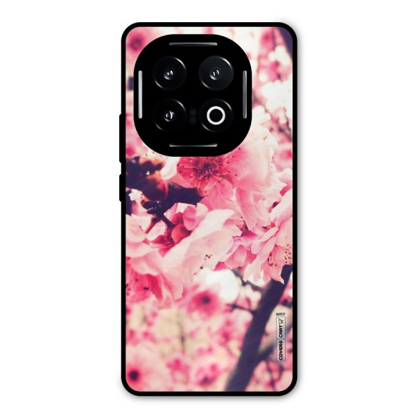 Pretty Pink Flowers Metal Back Case for iQOO 13