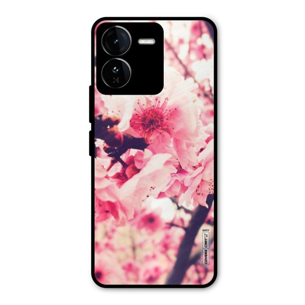 Pretty Pink Flowers Metal Back Case for iQOO Z9