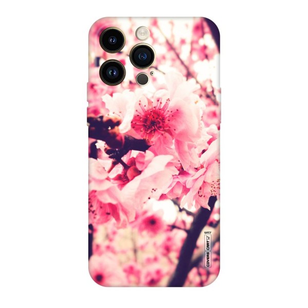 Pretty Pink Flowers Original Polycarbonate Back Case for iPhone 14 Pro Max