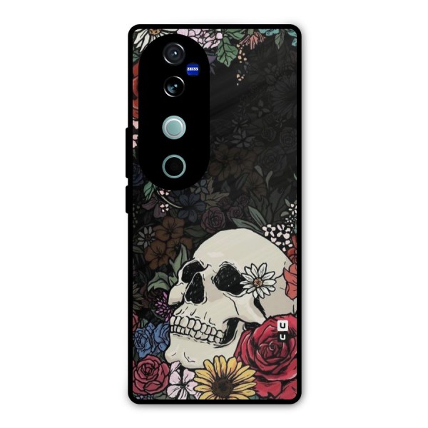 Pretty Skull Metal Back Case for Vivo V40 Pro