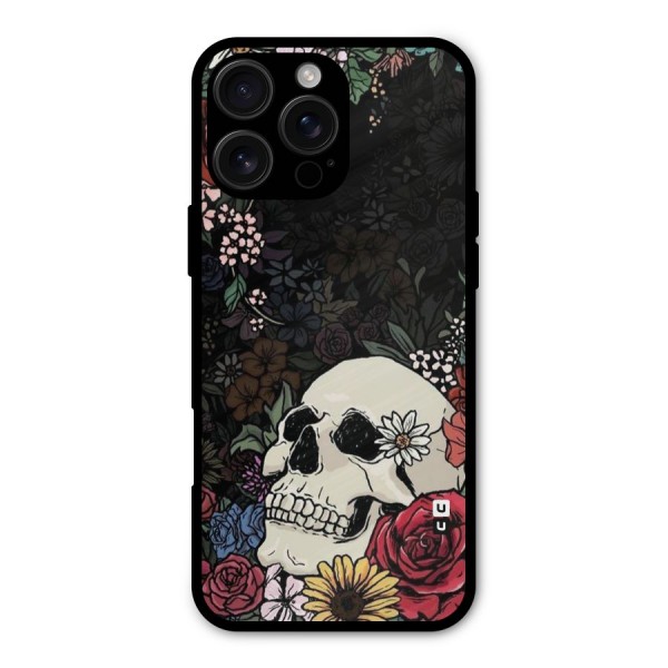 Pretty Skull Metal Back Case for iPhone 16 Pro Max