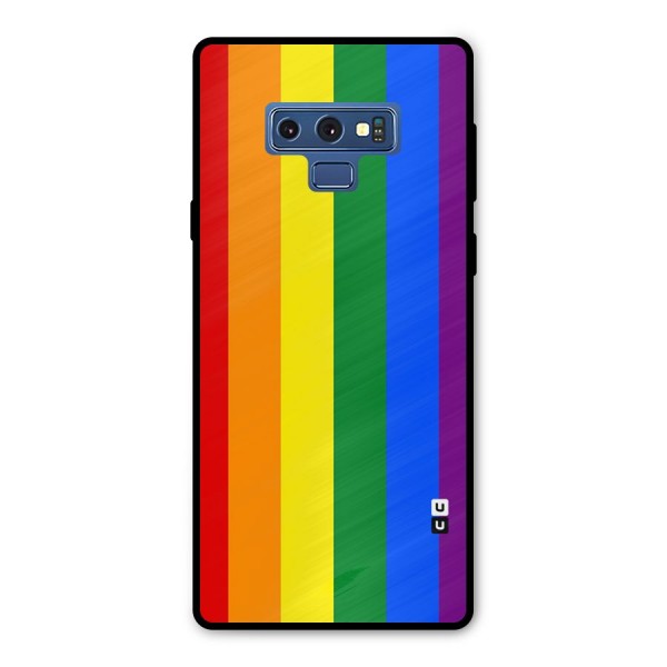 Pride Rainbow Stripes Metal Back Case for Galaxy Note 9
