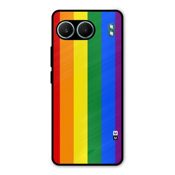 Pride Rainbow Stripes Metal Back Case for OnePlus Nord 4