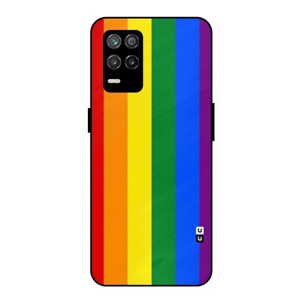 Pride Rainbow Stripes Metal Back Case for Realme 9 5G