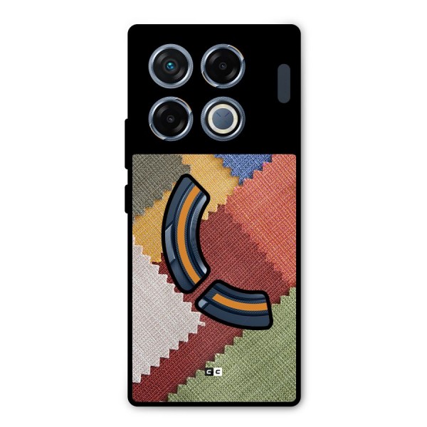 Printed Fabric Metal Back Case for Infinix GT 20 Pro