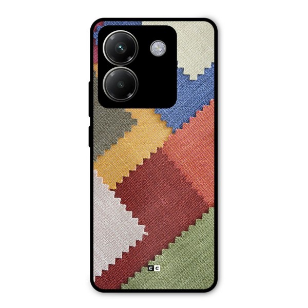 Printed Fabric Metal Back Case for Poco M7 Pro 5G