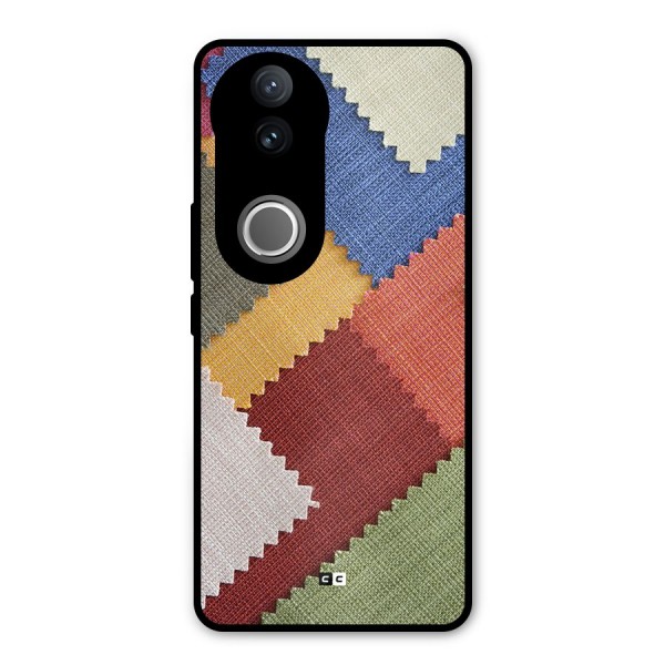 Printed Fabric Metal Back Case for Vivo V50e