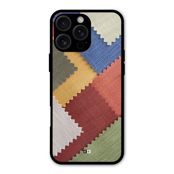 Printed Fabric Metal Back Case for iPhone 16 Pro Max