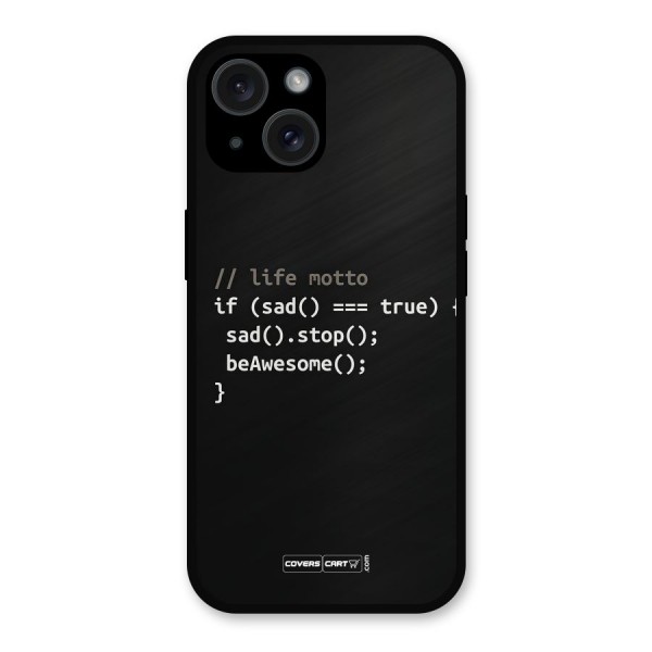 Programmers Life Metal Back Case for iPhone 15