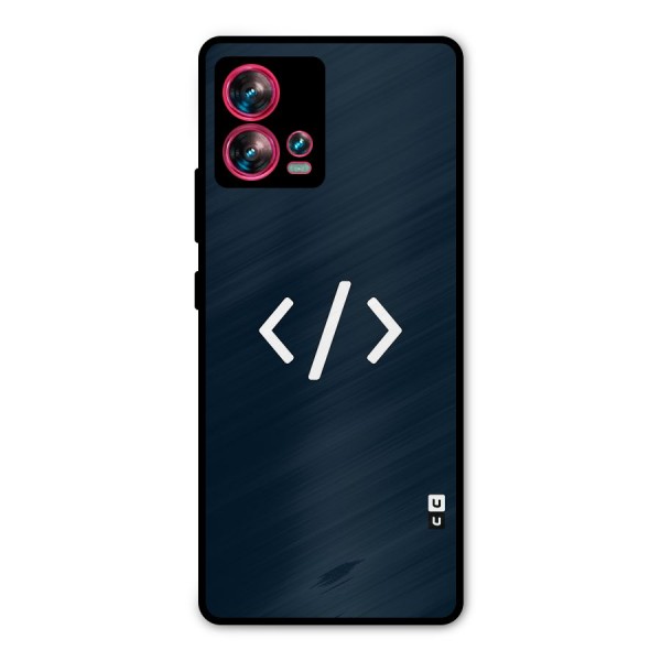 Programmers Style Symbol Metal Back Case for Motorola Edge 30 Fusion