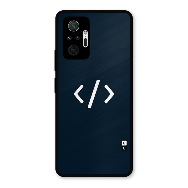Programmers Style Symbol Metal Back Case for Redmi Note 10 Pro