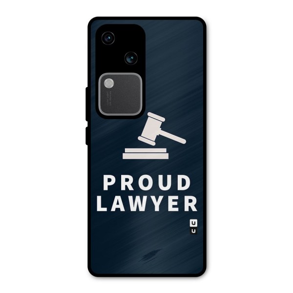 Proud Lawyer Metal Back Case for Vivo V30 Pro