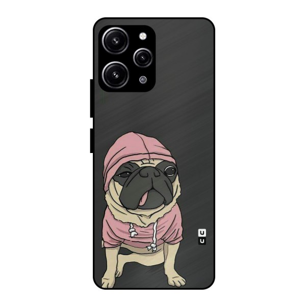 Pug Swag Glass Back Case for Redmi 12 4G