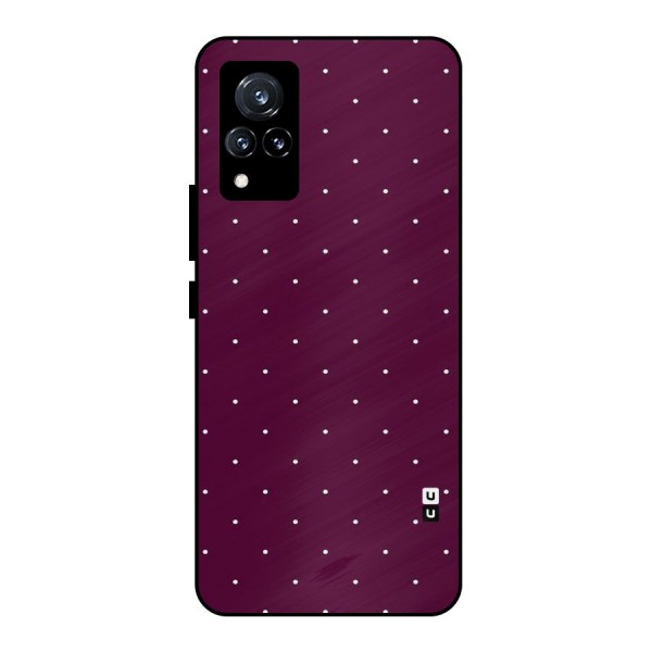 Purple Polka Metal Back Case for Vivo V21 5G