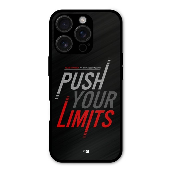 Push Your Limits Metal Back Case for iPhone 16 Pro