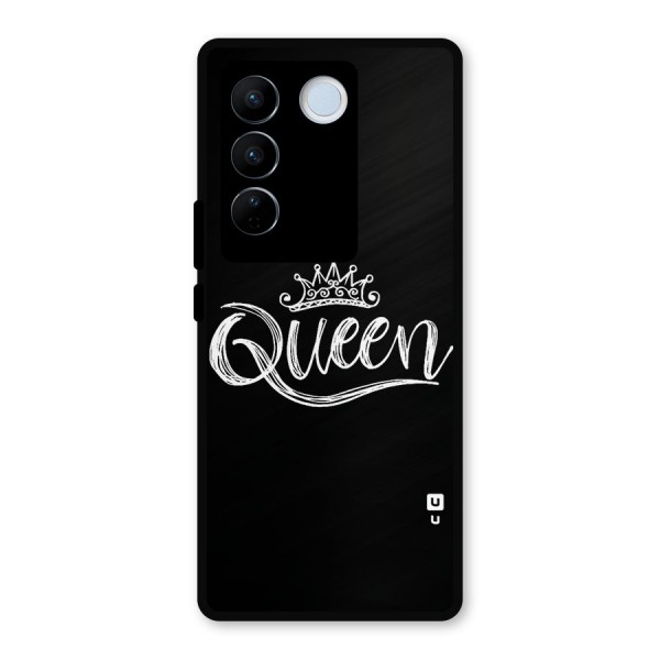 Queen Crown Metal Back Case for Vivo V27