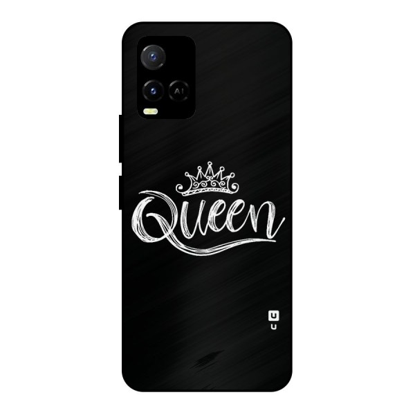 Queen Crown Metal Back Case for Vivo Y21