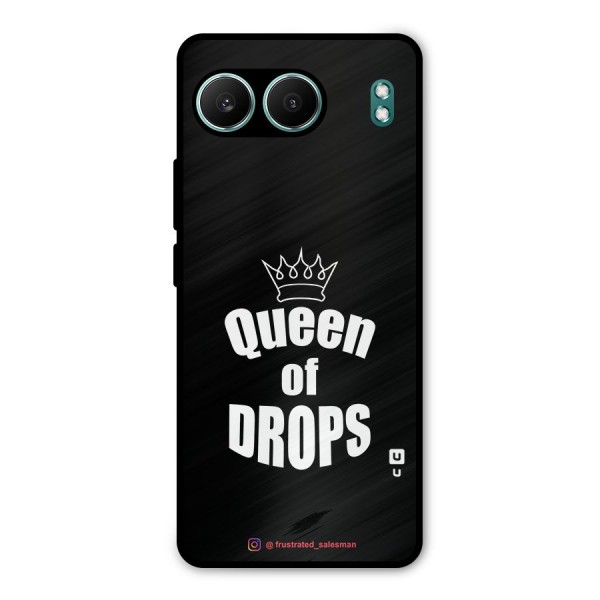 Queen of Drops Black Metal Back Case for OnePlus Nord 4