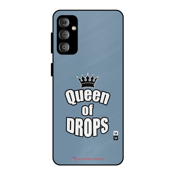 Queen of Drops SteelBlue Metal Back Case for Galaxy F23