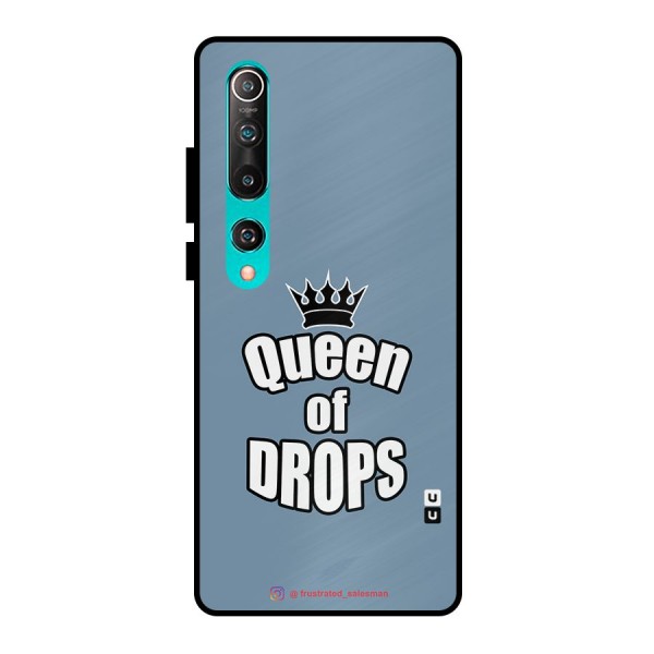 Queen of Drops SteelBlue Metal Back Case for Mi 10