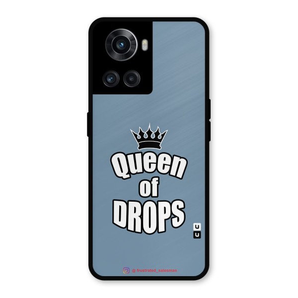 Queen of Drops SteelBlue Metal Back Case for OnePlus 10R