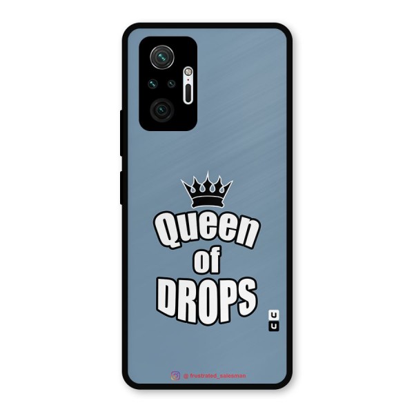 Queen of Drops SteelBlue Metal Back Case for Redmi Note 10 Pro Max