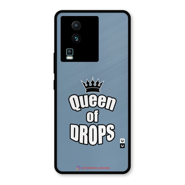 Queen of Drops SteelBlue Metal Back Case for iQOO Neo 7