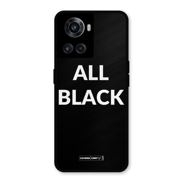 Raftaar All Black Metal Back Case for OnePlus 10R
