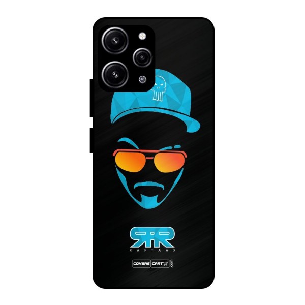 Raftaar Black and Blue Glass Back Case for Redmi 12 4G