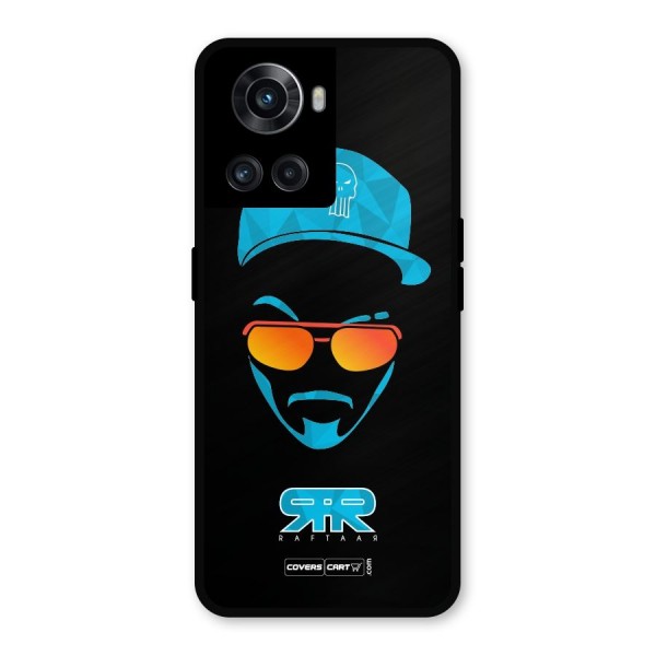 Raftaar Black and Blue Metal Back Case for OnePlus 10R