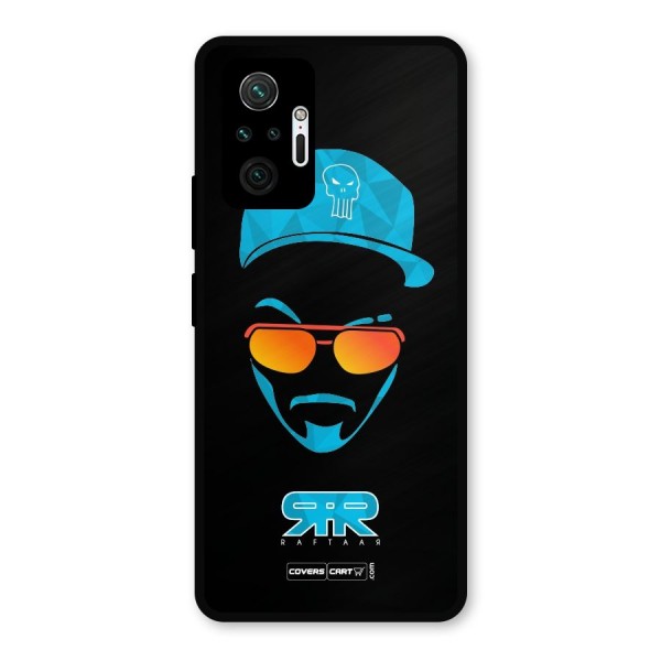 Raftaar Black and Blue Metal Back Case for Redmi Note 10 Pro Max