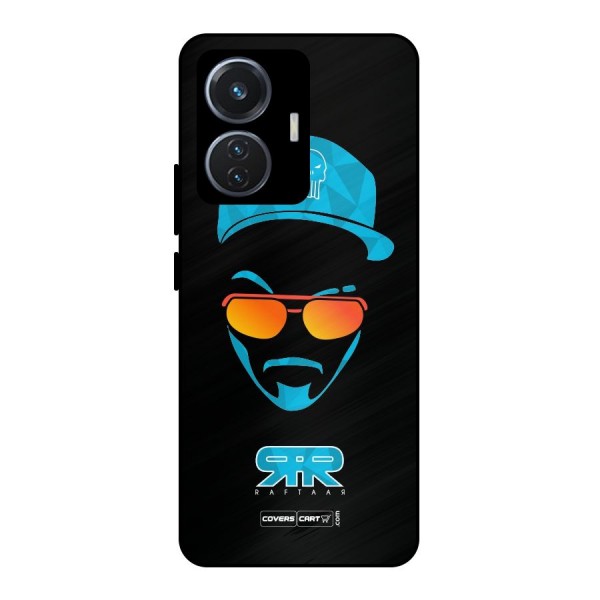 Raftaar Black and Blue Metal Back Case for iQOO Z6 44W
