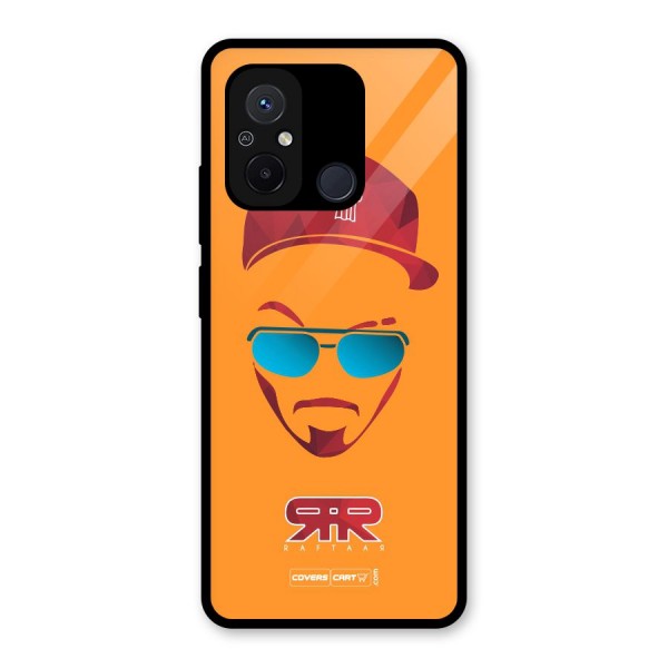 Raftaar Orange Glass Back Case for Redmi 12C