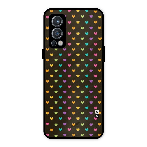 Rainbow Hearts Metal Back Case for OnePlus Nord 2 5G
