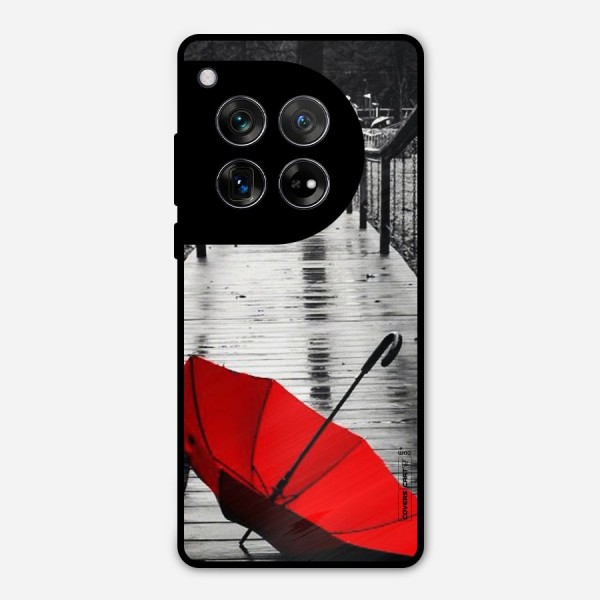 Rainy Red Umbrella Metal Back Case for OnePlus 12
