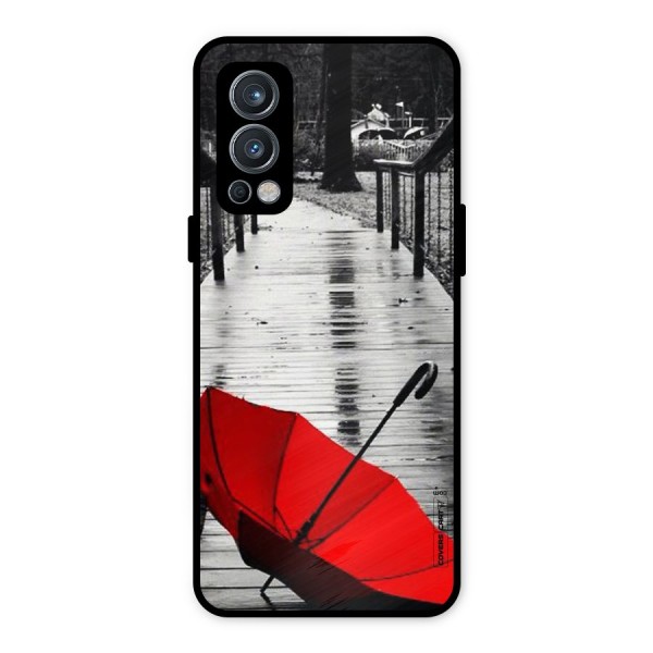 Rainy Red Umbrella Metal Back Case for OnePlus Nord 2 5G