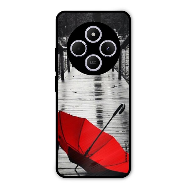 Rainy Red Umbrella Metal Back Case for Poco C75 5G